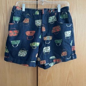 50’s inspired Purse  print shorts